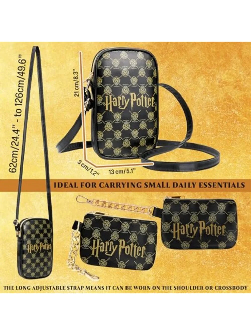 Girls Harry Potter Crossbody Purse & Coin Purse Set